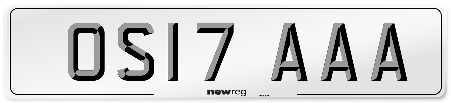 OS17 AAA Number Plate from New Reg